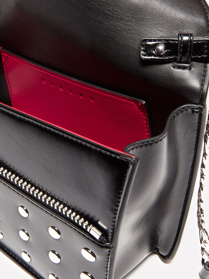 Bolsa assimétrica preta com tachas - null - Preto | Sisley image number 4